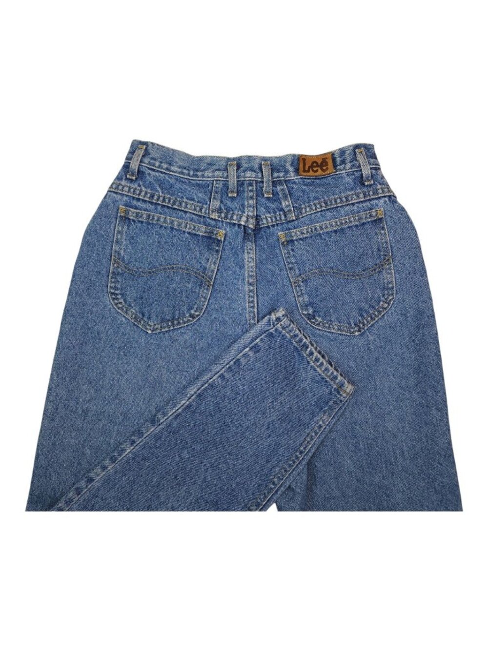 Vintage Lee High-Waisted Womens Denim Jeans Size 13 Med Heavyweight Made in US